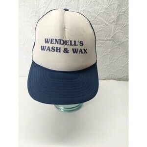 Vintage Wendell's Wash & Wax Mesh Trucker Style Snapback Hat